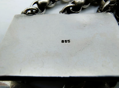Vintage silver bracelet with jasseron link, 18.5 cm
