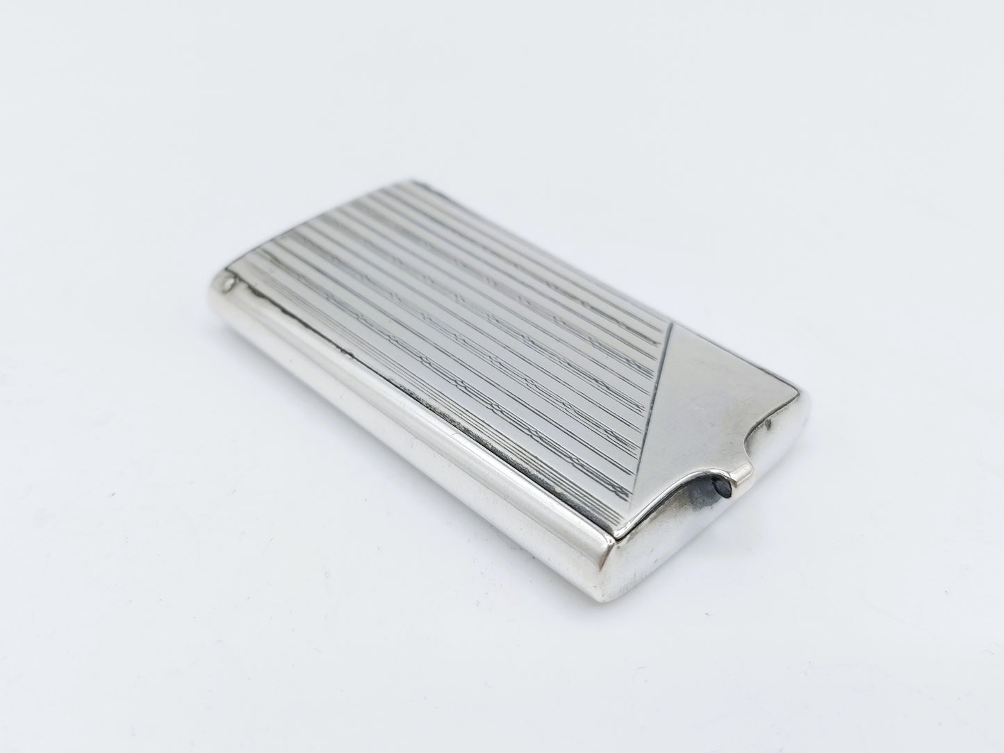 Silver box with stamp pad and glass plate