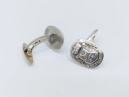 Zilveren manchetknopen met wapen N. Brabant, Begeer, Voorschoten