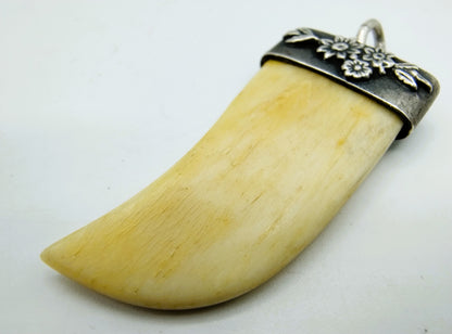 Decorative pendant in silver frame