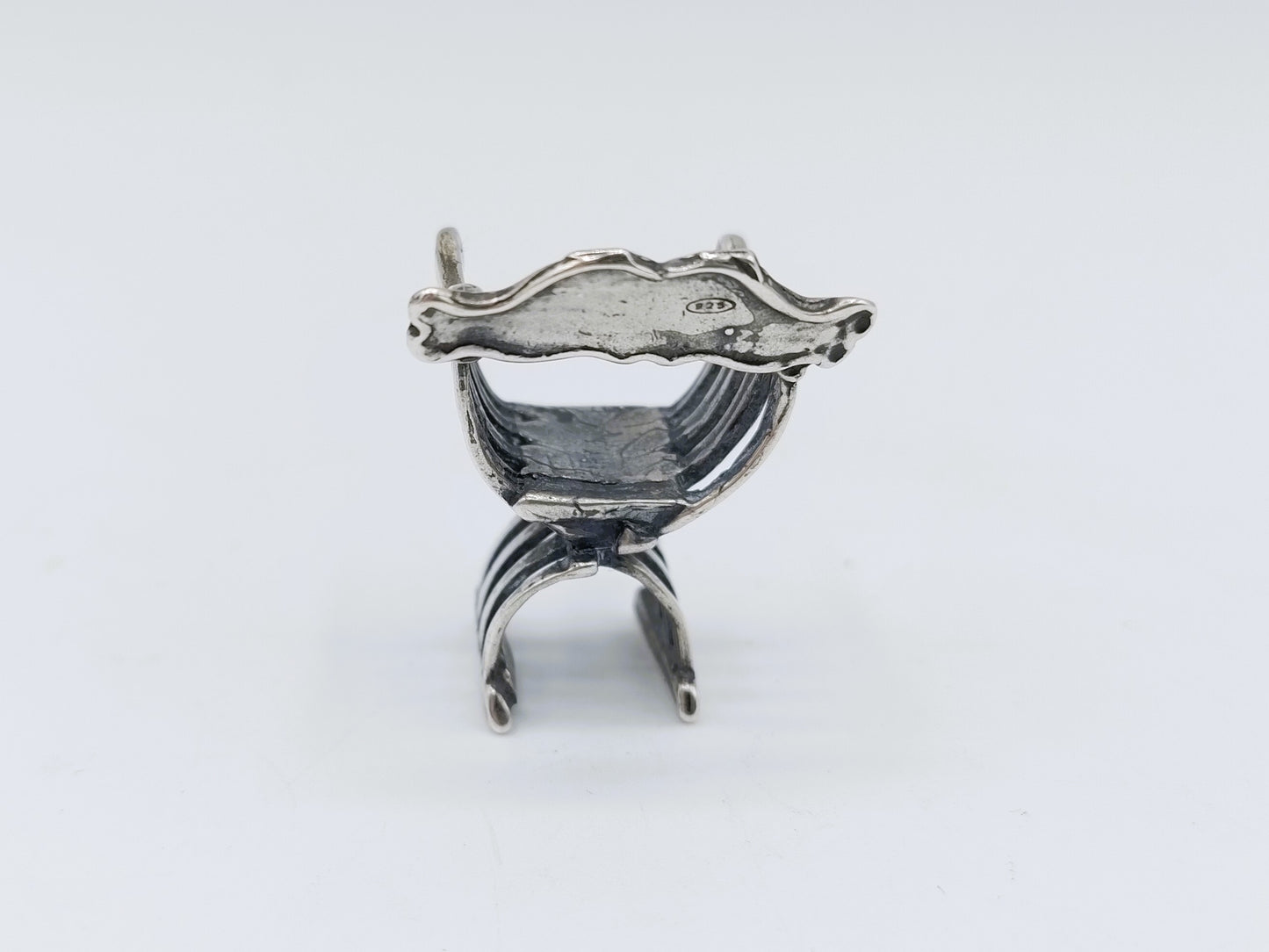 Zilveren miniatuur stoel, 20e eeuws