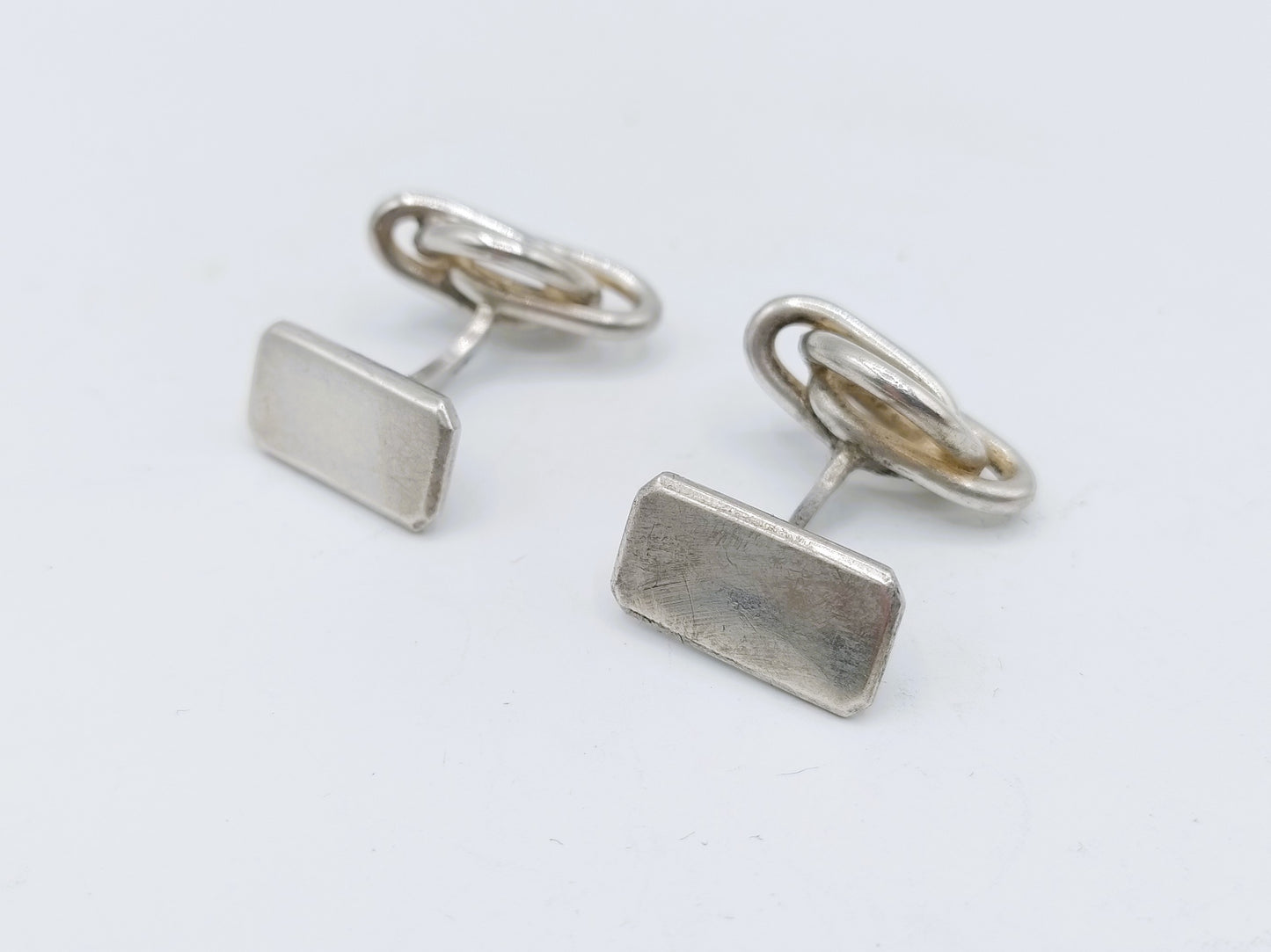 Zilveren manchetknopen met knoop, 925