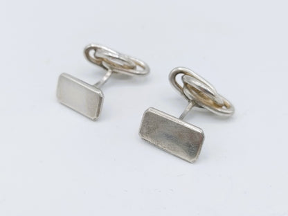 Zilveren manchetknopen met knoop, 925