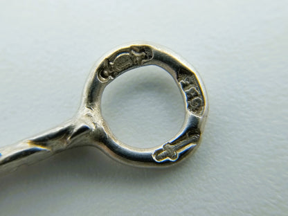 Silver bracelet with yellow stone, 16 cm