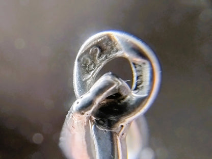 Silver design pendant with 2 zirconias