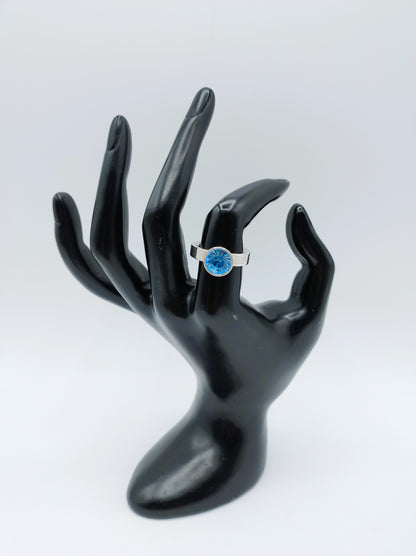 Silver ring with amethyst, Amsterdam, 18 mm