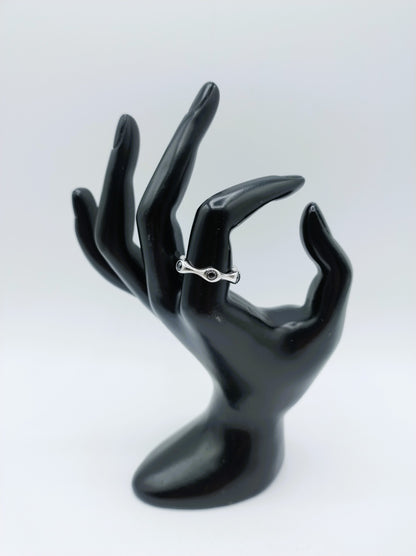 Silver Luxenter ring with yellow stones, 19 mm