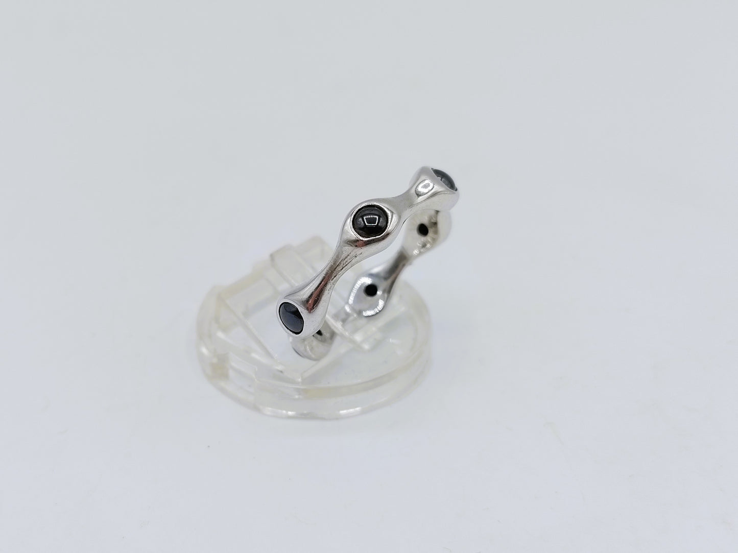 Silver Luxenter ring with yellow stones, 19 mm