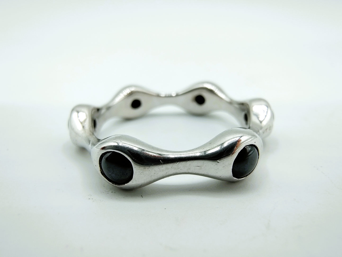Silver Luxenter ring with yellow stones, 19 mm
