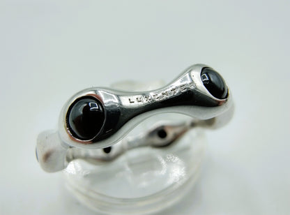 Silver Luxenter ring with yellow stones, 19 mm