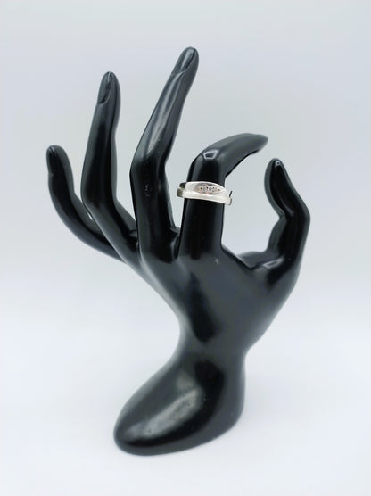 Silberring mit Zirkonia, 19 mm