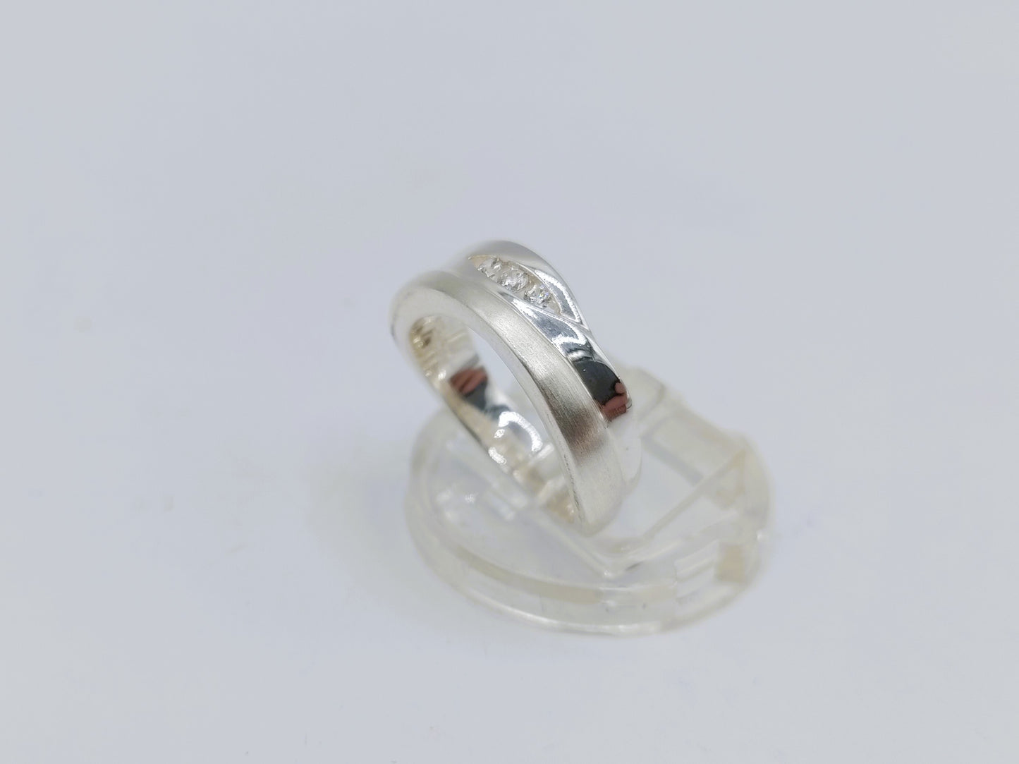 Silberring mit Zirkonia, 19 mm