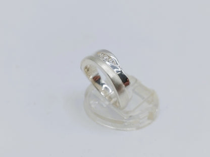 Silberring mit Zirkonia, 19 mm