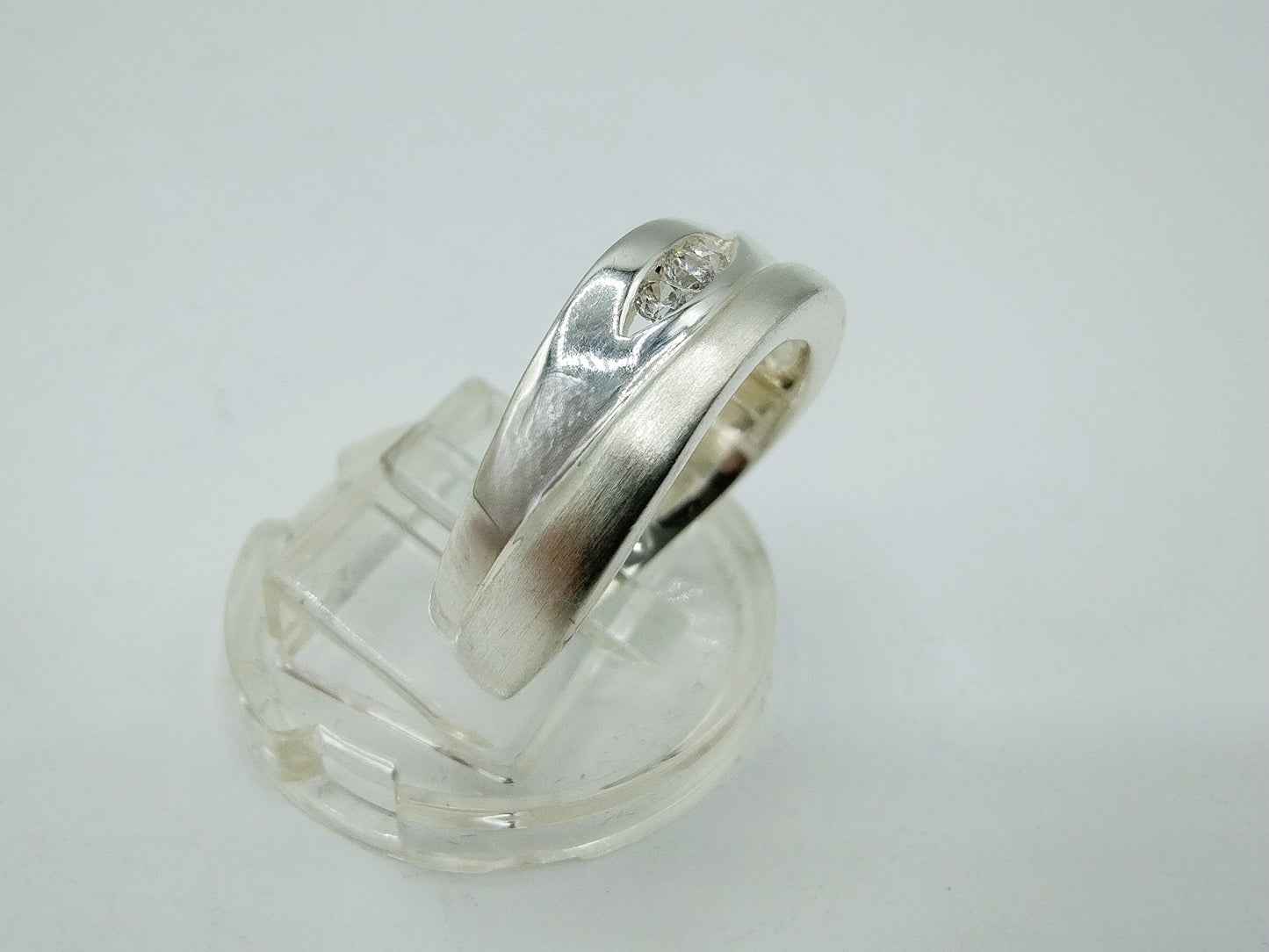 Silberring mit Zirkonia, 19 mm