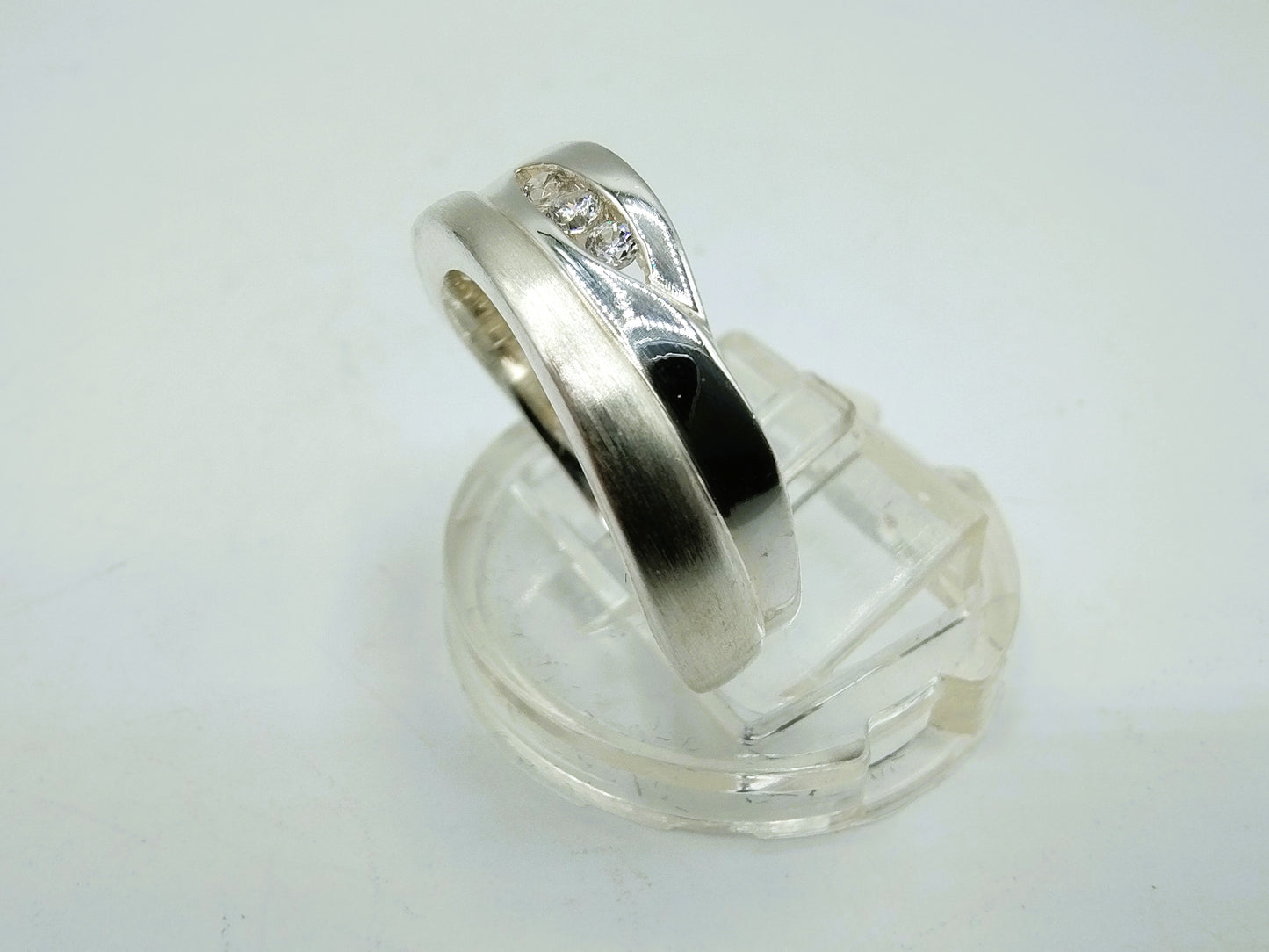 Silberring mit Zirkonia, 19 mm