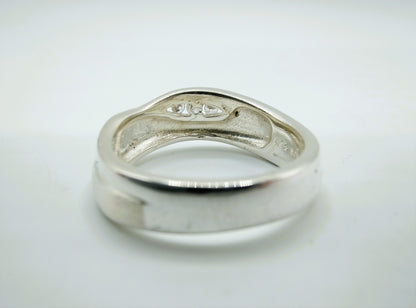 Silberring mit Zirkonia, 19 mm