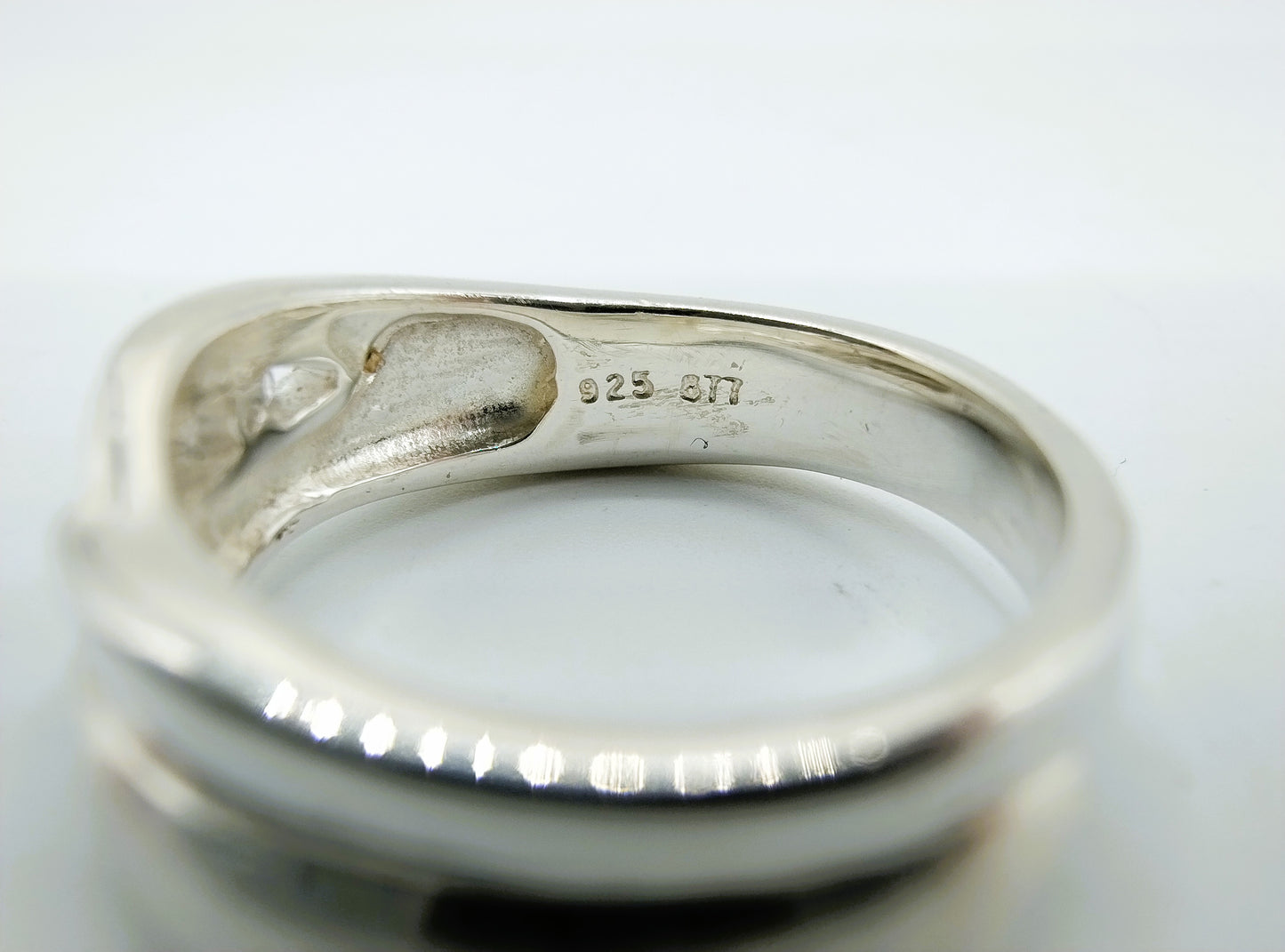 Silberring mit Zirkonia, 19 mm