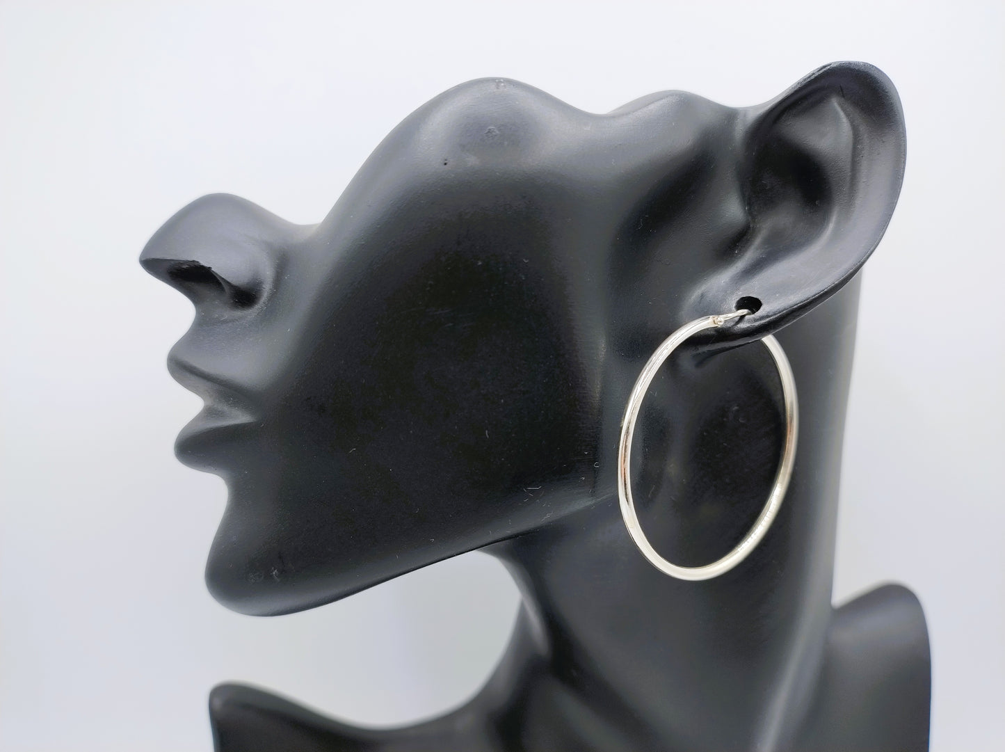 Silver hoop earrings, 925