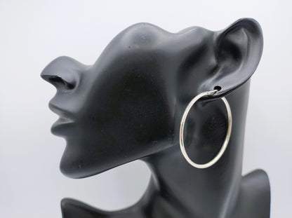 Silver hoop earrings, 925