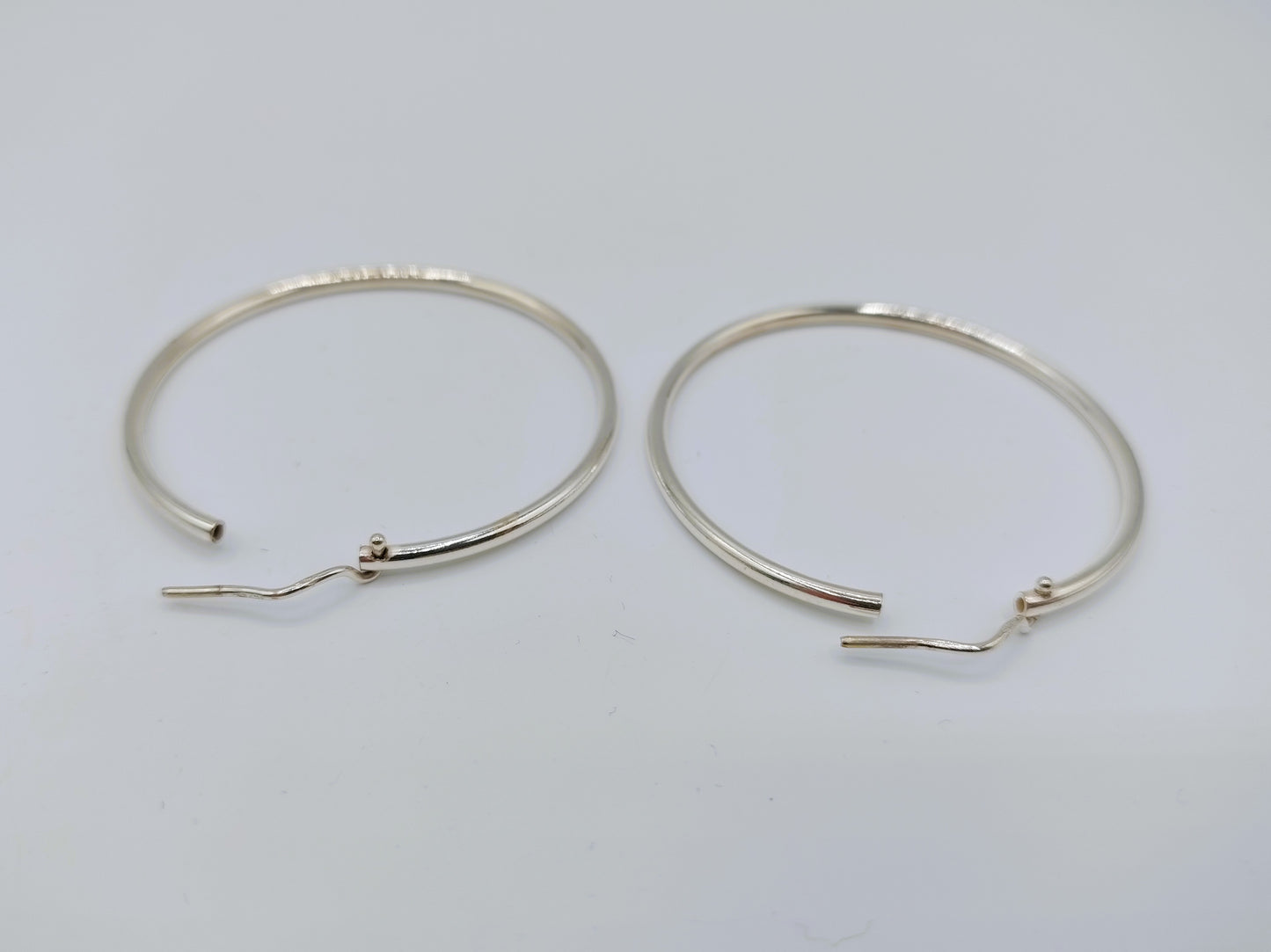Silver hoop earrings, 925