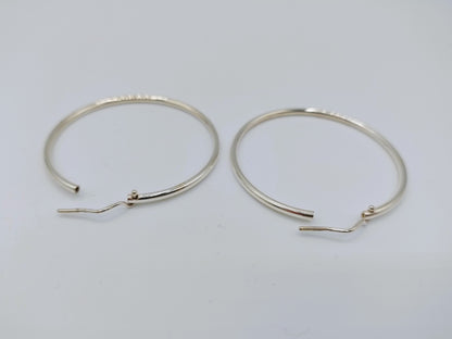 Silver hoop earrings, 925