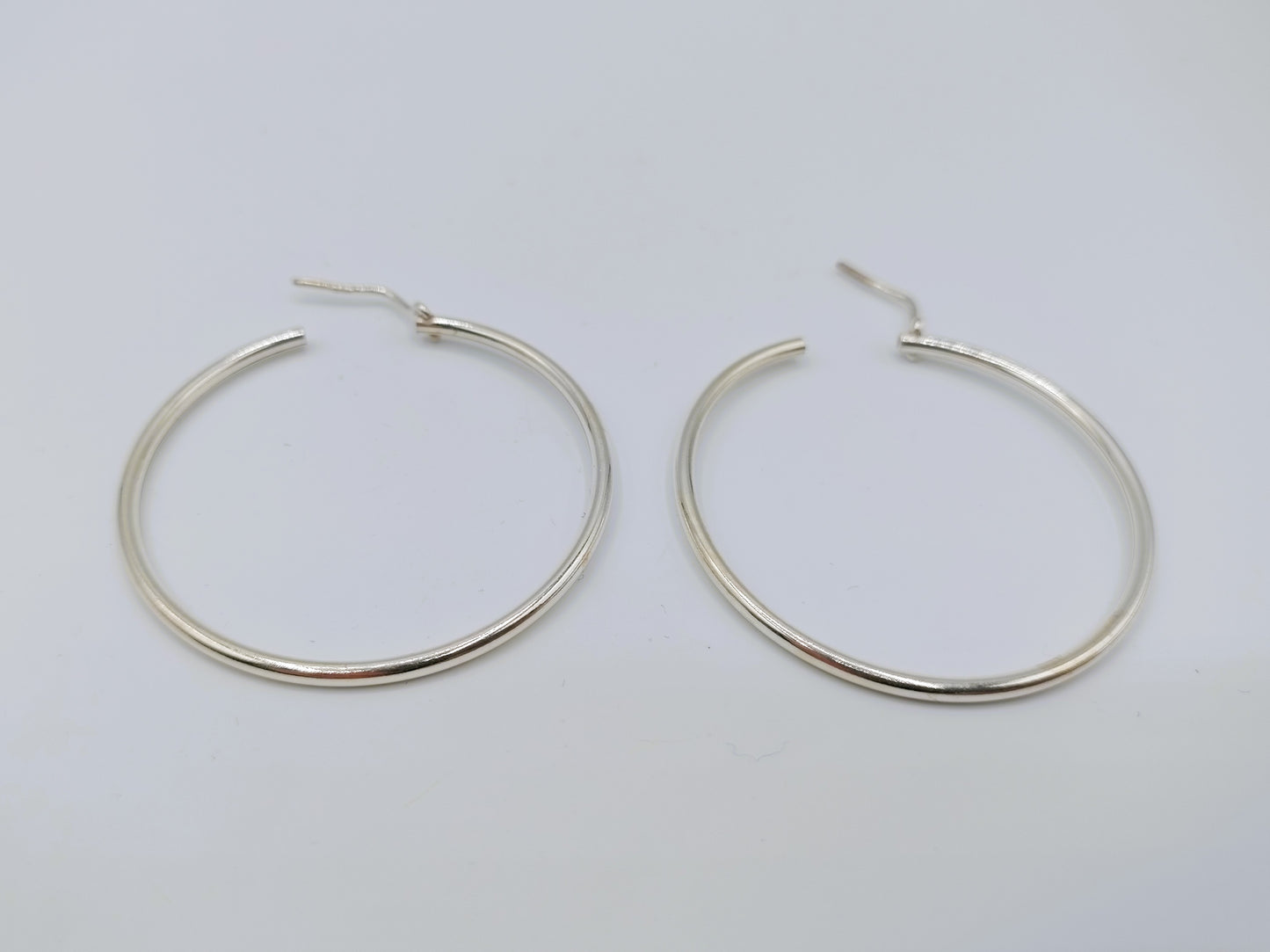 Silver hoop earrings, 925