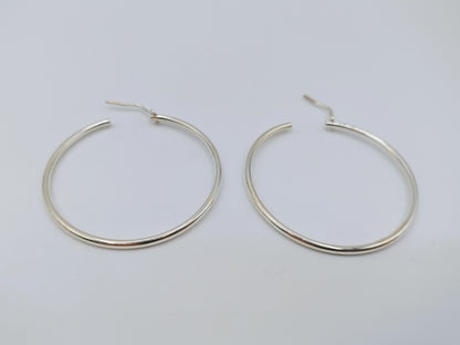 Silver hoop earrings, 925