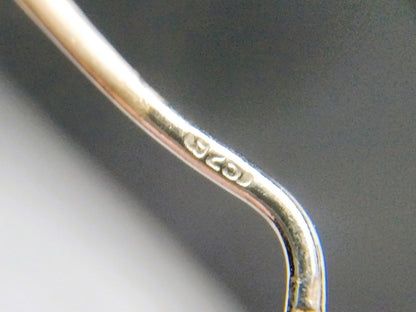Silver hoop earrings, 925