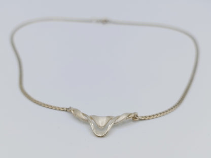Silver necklace with pendant, 44 cm
