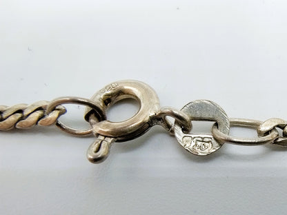 Silver necklace with pendant, 44 cm
