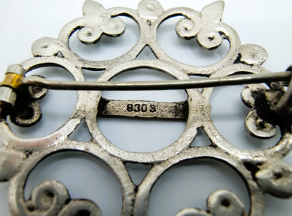 Silver brooch, GJ van den Bergh, Schoonhoven