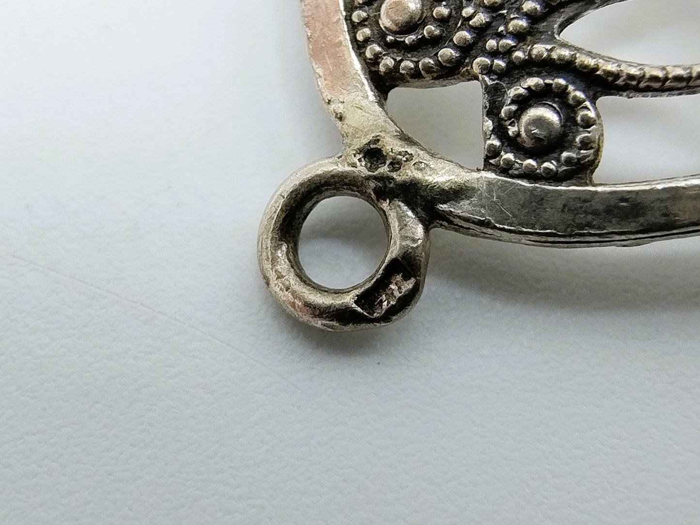 Silver openwork pendant