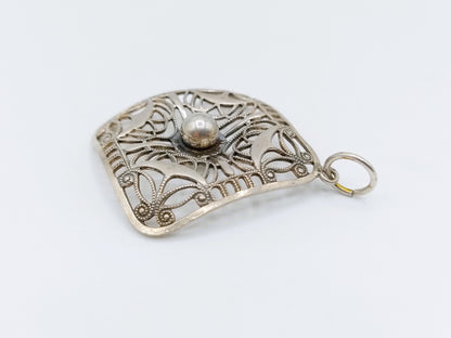Silver openwork pendant