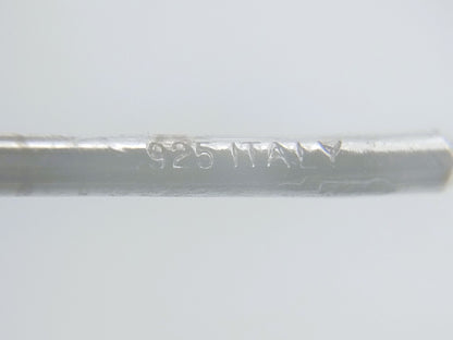 Silver designer earrings, long model