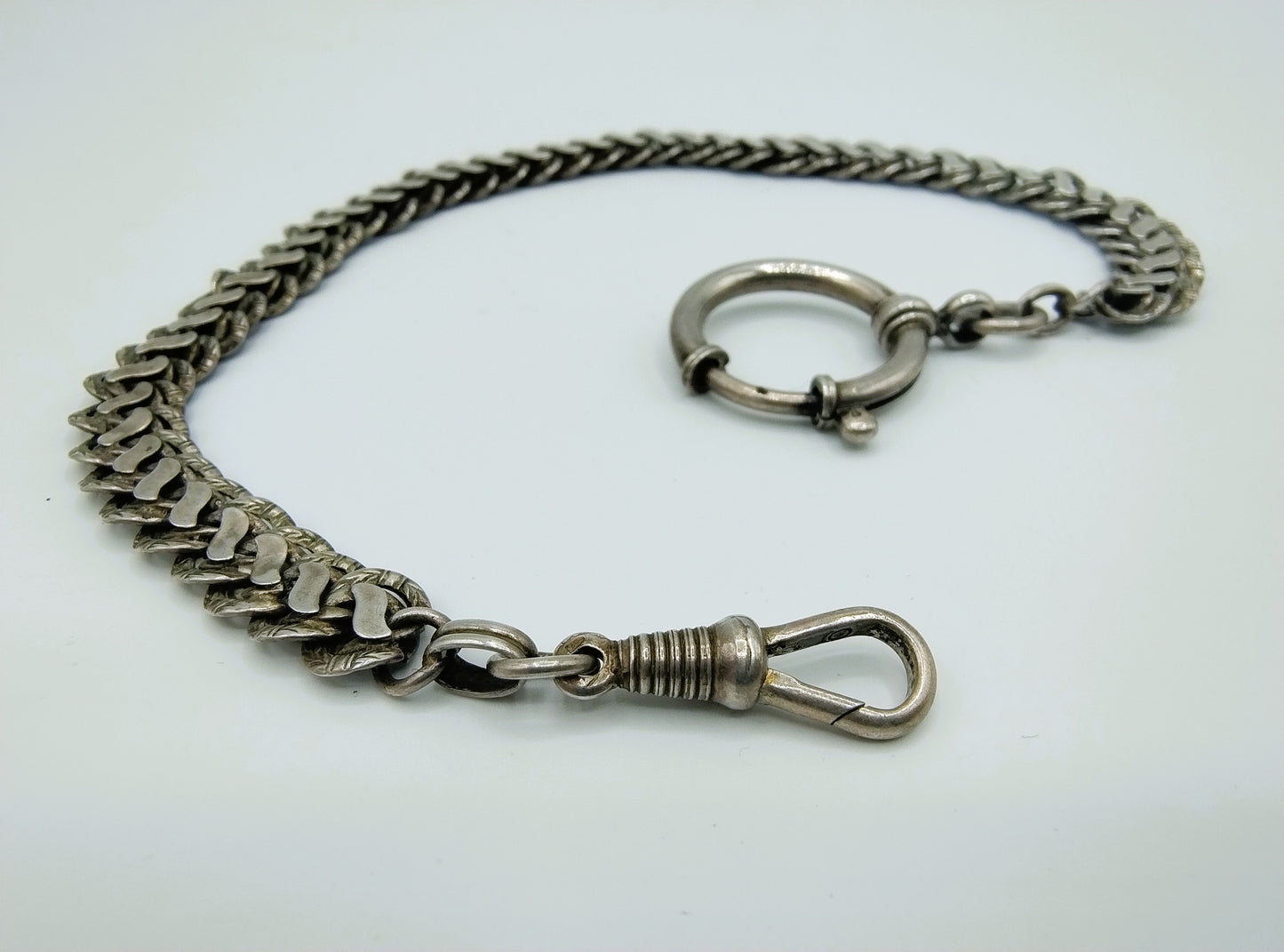 Silver watch chain, 835