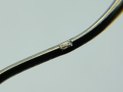 Silver earrings with an image of a painting