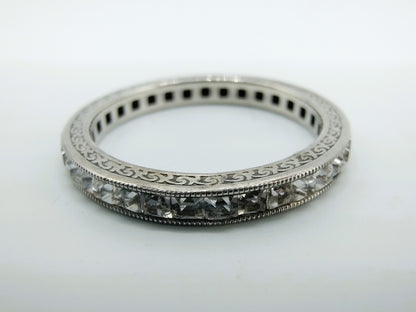 Silver band ring set with zirconia, 925, 18.5 mm