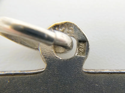 Zilveren hanger met afbeelding motorrijder