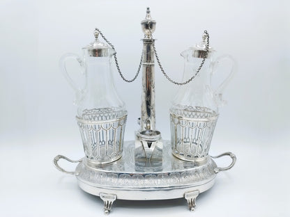 Silbernes Öl- und Essigset, CF Varmé, Paris, Frankreich, 1787