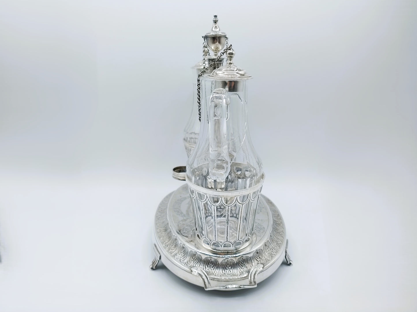 Silbernes Öl- und Essigset, CF Varmé, Paris, Frankreich, 1787