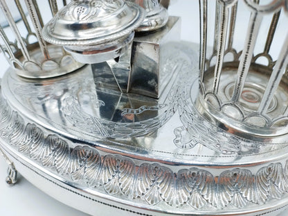 Silbernes Öl- und Essigset, CF Varmé, Paris, Frankreich, 1787