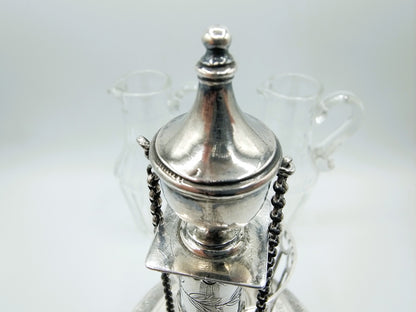 Silbernes Öl- und Essigset, CF Varmé, Paris, Frankreich, 1787