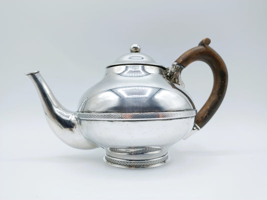 Zilveren theepot, Fa. Lang & Koops, Rotterdam, 1863