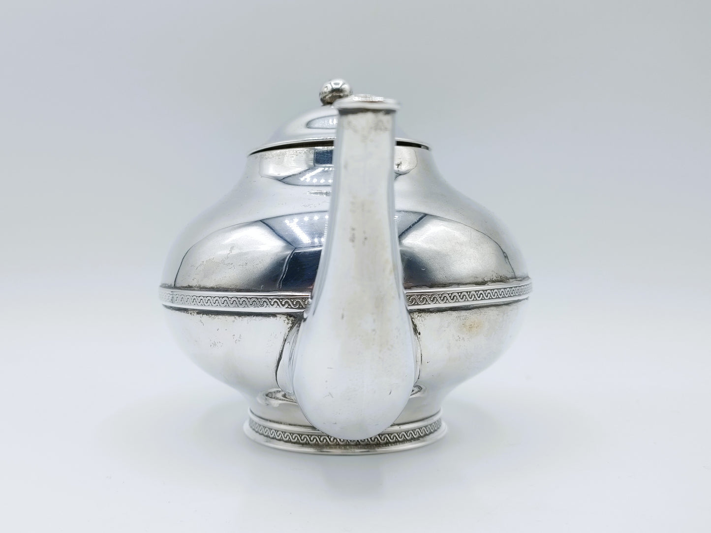 Zilveren theepot, Fa. Lang & Koops, Rotterdam, 1863