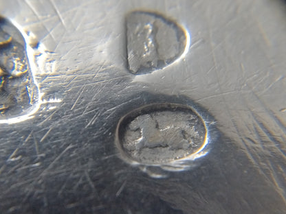 Silver bag hook with Lady Justice