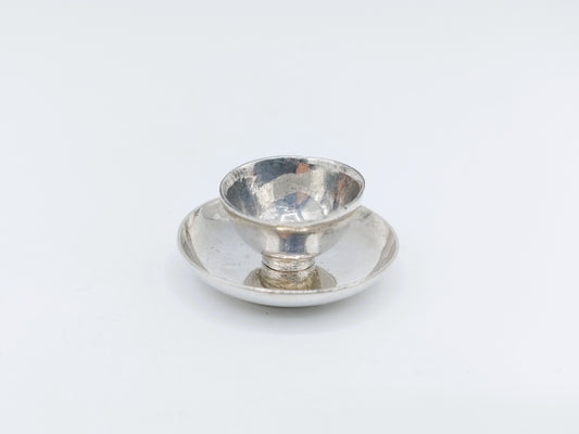 Zilveren miniatuur, bord en kom, F. van Strant II, Amsterdam, 1738