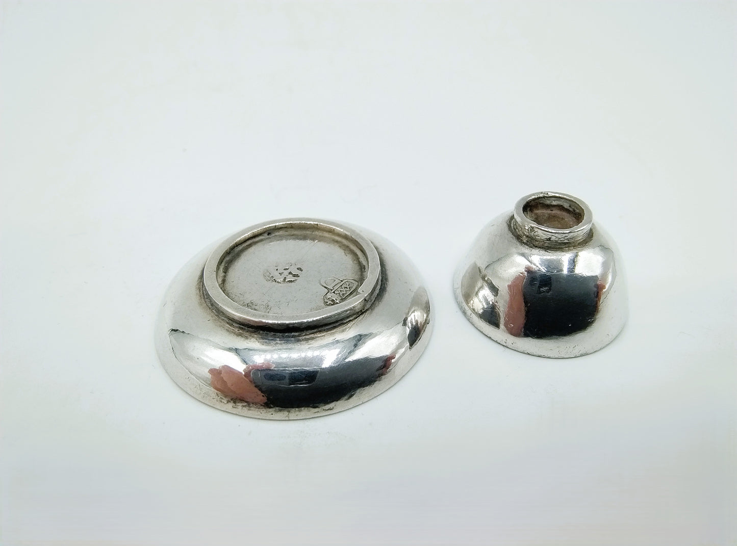 Zilveren miniatuur, bord en kom, F. van Strant II, Amsterdam, 1738