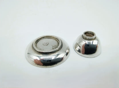 Zilveren miniatuur, bord en kom, F. van Strant II, Amsterdam, 1738