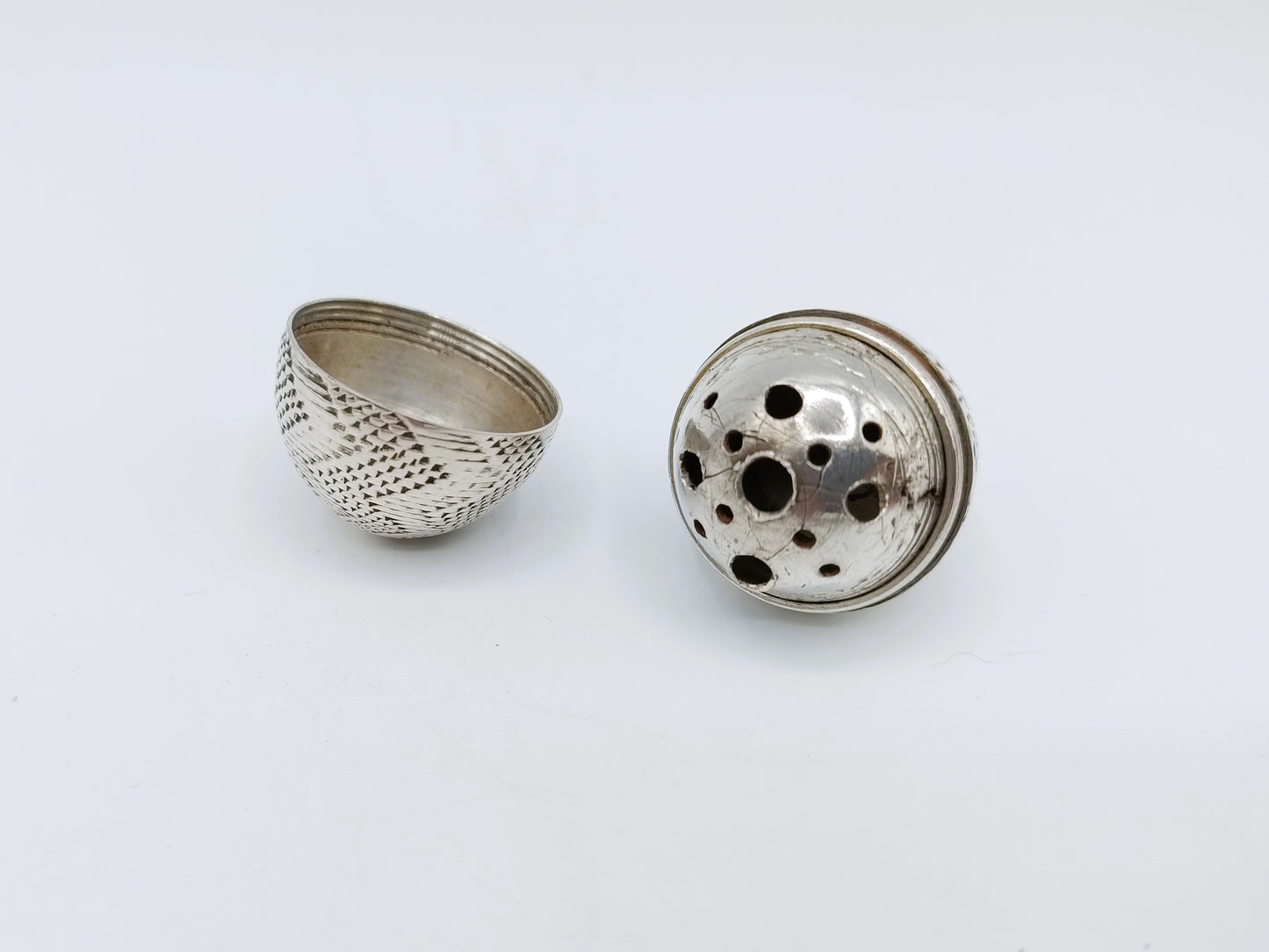 Silver incense burner / pomander, 18th century