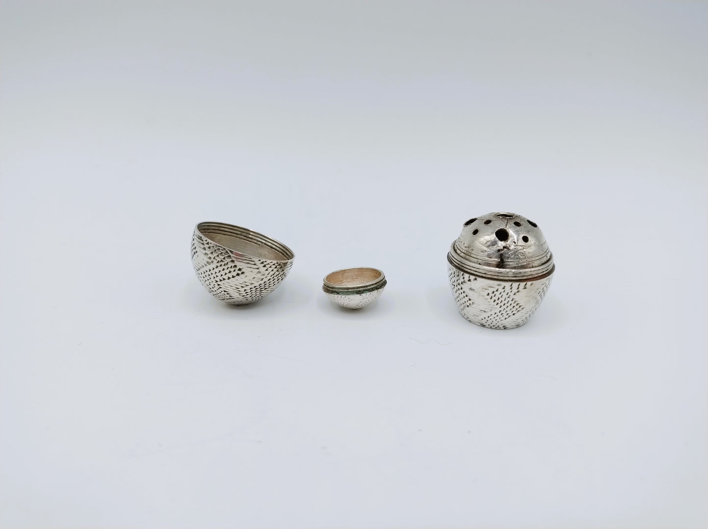 Silver incense burner / pomander, 18th century